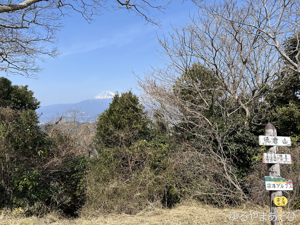 徳倉山の山頂と富士山
