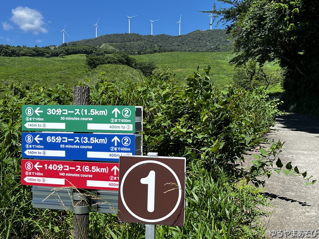 ハイキングコースのわかりやすい標識